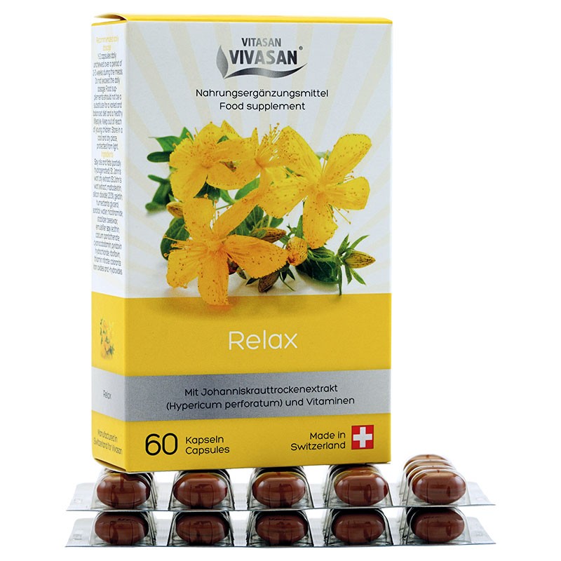 RELAX plus Vitamins - YELLOW Cantarion Hypericin in capsules